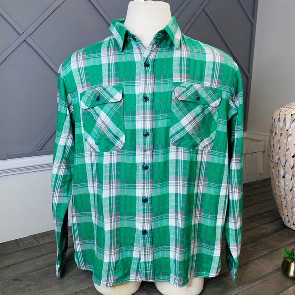 Ralph Lauren Double RL Other - Double RL RRL Plaid Twill Matlock
Workshirt Green/Grey Size L NWOT!